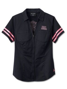 Harley-Davidson Black Shirt with Pink Trim